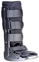Light Weight Low Profile Tall Cam Walker Fracture Boot, Black, Breathable Insole (Large)