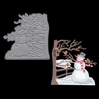 Blue Stones Metal Steel Leaves Cutting Dies Christmas Snowman Craft Die Cut Set for DIY Scrapbooking Album Paper Card Photo Decorative