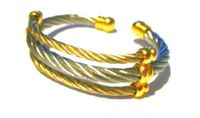 Magnetic Bracelet in 3 Rows of Stretch Adjustable Rope Design