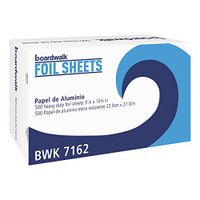 Boardwalk 7162 Pop-Up Aluminum Foil Wrap Sheets, 9 x 10 3/4, Silver, 500 per Box (Case of 6 Boxes)