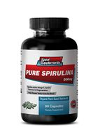 Chlorella Spirulina Powder Raw Organic - Pure Spirulina 500mg - Increase Muscle Strength and Endurance with Natural Spirulina Supplement (1 Bottle 60 Capsules)