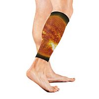 Stretch Sport Calf Sleeve Hot Eclipse Sun Protective Guard for Men Women - Best Footless Compression Socks for Shin Splints, Running,Basketball Football (1 Pair)