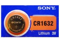 Cr1632 Sony 3 Volt Lithium Coin Cell Battery (On Card)