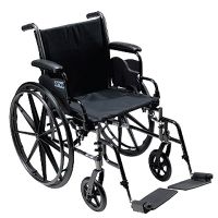 Cruiser III Lightweight, Dual Axle Wheelchair - Cruiser III Removeable Full Arms, 20 x 16, Footrests