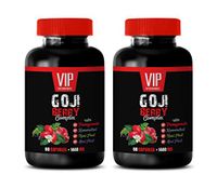 Immunity Booster Vitamins - Goji Berry Complex - with Pomegranate, RESVERATROL, NONI, ACAI - Pomegranate Vitamins for Memory - 2 Bottles 120 Capsules
