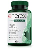 ENEREX - Ginkgo BILOBA - Extract & Leaf Powder, 60 Capsules