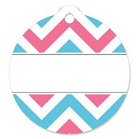 Chevron Gender Reveal - Baby Shower or Gender Reveal Party Favor Gift Tags (Set of 20)