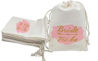 Ankirol 20pcs Bridal Party Gift Favor Bags Cotton Drawstring Bags for Bridal Shower Bachelorette Hen's Party Hangover Kit Hangovers Bag (5x7)
