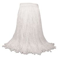 O'Dell Mop Head, Premium Saddleback Head, Rayon Fiber, 24-Oz, White, 12/Carton, New