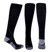 AIRSTROLL Compression Socks for Women Men 20-30mmHg Graduated Athletic Stockings (Black, S/M)