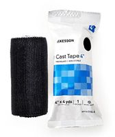 Cast Tape - Item Number 115-4ABX - 4 Inch X 12 Foot Fiberglass Black - 10 Each / Box