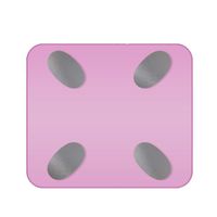 Digital Weight Scale Bluetooth Body Fat Analyzer Bathroom Proportion Measuring Tape and Rounded Corners,Pink