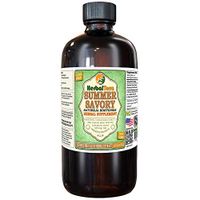 Summer Savory (Satureja Hortensis) Glycerite, Organic Dried Leaves Alcohol-Free Liquid Extract (Brand Name: HerbalTerra, Proudly Made in USA) 32 fl.oz (0.95 l)