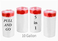 Pull and Go Trash Bags (5 in 1), Small 10 gallon, Number Tab Drawstrings, Strong & Durable!
