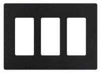 Lutron SC-3-MN Claro Three-gang Wallplate Midnight