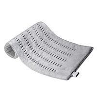 ZXU Electric King Size Heating Pad for Back Pain and Cramps Relief | Ultra Soft with 3 Temperature Settings,Auto-Off & Moist and Dry Therapy Hot Heated Pad | Gray,12"x24"