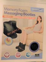 Memory Foam Massaging Booties, Black, Womens Size 9-10.5