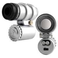 Mini Jeweler Loupe LED Light 45X Magnifier Microscope