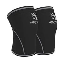 Knee Sleeves 7mm (1 Pair) - High Performance Knee Sleeve Support For Weight Lifting, Cross Training & Powerlifting - Best Knee Wraps & Straps Compression - For Men and Women (Black/Grey, XX-Large)