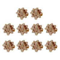 YeahiBaby Gift Bows Ribbon Knot Adhesive Basket Bows for Wedding Gift Wrapping Car Decoration (Golden)