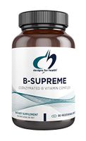 Designs for Health B-Supreme - B Vitamin Complex with B1, B2, B3, B6 + 12, Includes Active Folate, TMG + Choline (60 Capsules)