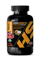 Energy boosters for Work Out - Pure Organic Coconut Oil - Medium Chain Fatty ACIDS - Powerful and Potent - Coconut Oil Hair - 1 Bottle (60 Softgels)