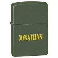 Groomsman Gift Personalized Matte Finish Color Lighter - Free Laser Engraving (Green Matte)