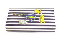 The Joy of Light Designer Matches Beach Scene Blue Stripe UV Coated Embossed 4" Collectible Matchbox