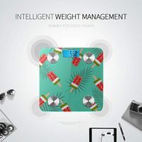LYAOE Bluetooth Body Fat Scale Ice Cream Gradient Smart Wireless Scale with LCD Display Measuring Body Weight Bmi and Health Digital Scale