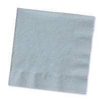 Creative Converting 803281B Touch of Color 2-Ply 50 Count Paper Beverage Napkins, Shimmering Silver
