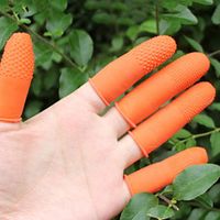 Kul-Kul - 100Pcs/lot Nail Art Latex Rubber Protective Antislip Fingertips Gloves Latex Rubber Finger Cots Antistatic Gloves