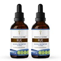 Rue Alcohol-Free Liquid Extract, Organic Rue (Ruta graveolens) Dried Herb Tincture Supplement (2x4 FL OZ)