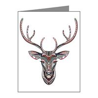 Note Card Patterned Trophy Deer Head Hunter