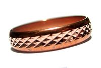 Pure Copper Band Ring with Checker Pyramid Traingle Design (10)