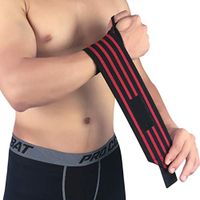 HighlifeS Wrist Support Brace for Men & Women, For Work Out & Fitness, Weight Lifting, Injury Prevention, Pain Relief and Recovery. Effective for Carpal Tunnel & Sprains (red)
