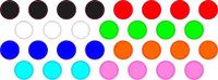 StickerTalk Solid Colors Home Key Button Dots, 1 Sheet of 30 Stickers.375 inches Diameter