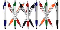 Stylus Pens for Touch Screens & Tablets: Lightweight Click Capacitive Ballpoint Pen for Tablet Touchscreens - Compatible with any Device Screen Including iPhone, iPad, Samsung Galaxy & More -12 Pack