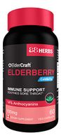 Elderberry - Premium Eldercraft(R) - 14% Anthocyanins - Cold & Flu Support - Powerful Antioxidants - Immune Support - No Magnesium Stearate - Non-GMO - 100mg - 60 Veg caps