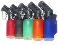 Pack of 5 - Single Jet Flame Torch Lighter Windproof Refillable Cigarette Lighter