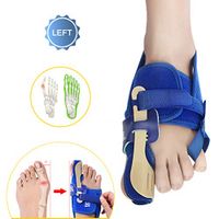 PXQ Big Toe Straighteners Three-Dimensional Bunion Corrector Unisex Bunion Relief Splints Night Time Toe Separators for Hallux Valgus Foot Treat and Prevent,Blue,LeftS