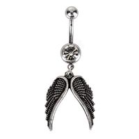 Stylish Navel Belly Ring Rhinestone Button Bar Barbell Body Piercing Jewelry Best Beauty For gift Party Jewerly Accessory Trendy Unique | Design - #01 Wing