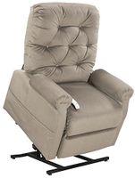 Mega Motion Lift Chair Easy Comfort Recliner LC-200 3 Position Rising Electric Power Chaise Lounger - Fawn Tan Color Fabric