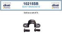 Seat Brackets (3) and Hardware for 11053a/b Rollators, 0.25 Pound