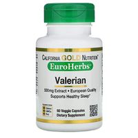 California Gold Nutrition Valerian, EuroHerbs, 500 mg, 60 Veggie Caps