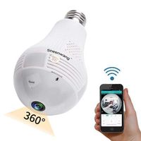 Sheenwang Security Light Bulb Camera, WiFi Indoor Security Camera Light Bulb, Wireless Home Security Camera with APP Control for Android and iOS (iCSee)