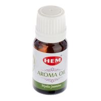 Hem Incense Aroma Oil 10 ML Mystic Amber Jasmine Musk Orange Rose Sandal Choose Scent and Quantity. (Set of 6, Mystic Jasmine)