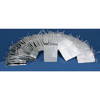 100 Jewelry Shopping Tote Paper Gift Bags Silver 6.75"