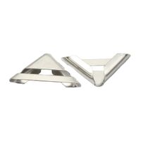 24pcs/lot Metal Book Corner Protector Scrapbook Photo Album Diary Cover Corner Decorative (Style 12 Silver 24pcs)