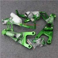 Frames & Fittings RiderJacky Motorcycle CNC Aluminum Front &Rear Foot Pegs Rest Pedal Foot Rest Rearset for Benelli TNT125 TNT 125 2016 2017 2018 - (Color: Green)