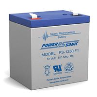 Powersonic 12V 5AH Sealed Lead Acid (SLA) Battery for UB1250 6FM5 Wheelchair Scooter AGM